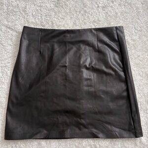Dynamite Black Faux Leather Mini Skirt